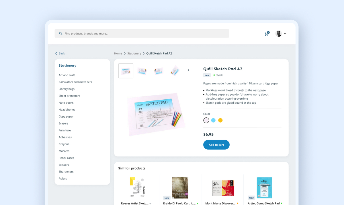 E-commerce-institution application
